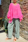 Made in Italy Sa Caleta Cotton Artist Smock Popsicle Pink